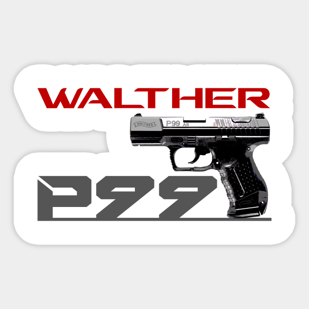 Handgun Walther P99 Sticker by Aim For The Face